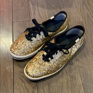Kate Spade x Keds Gold Glitter Sneakers (US 9)